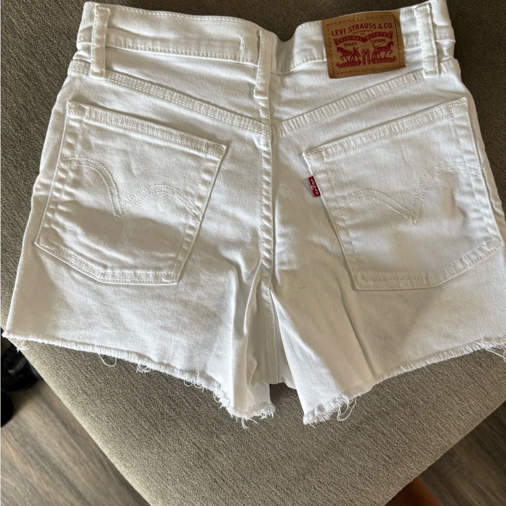 Levi's Classic White Jean Shorts